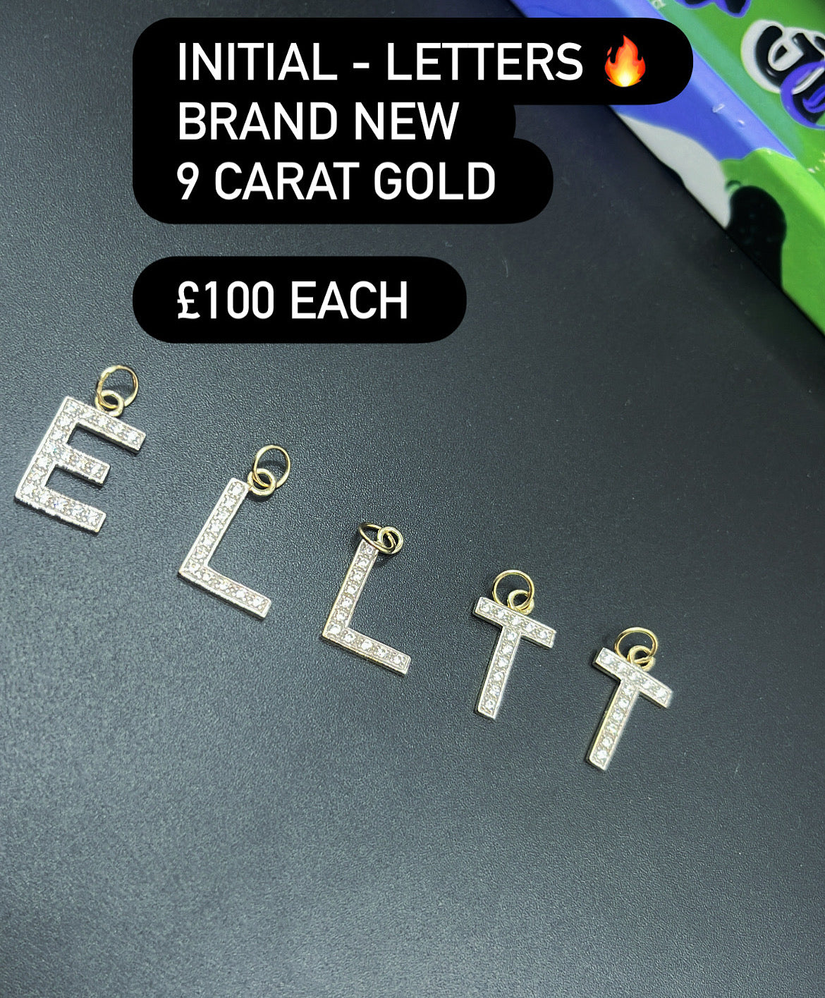 (L) - Initial pendants 9 carat gold