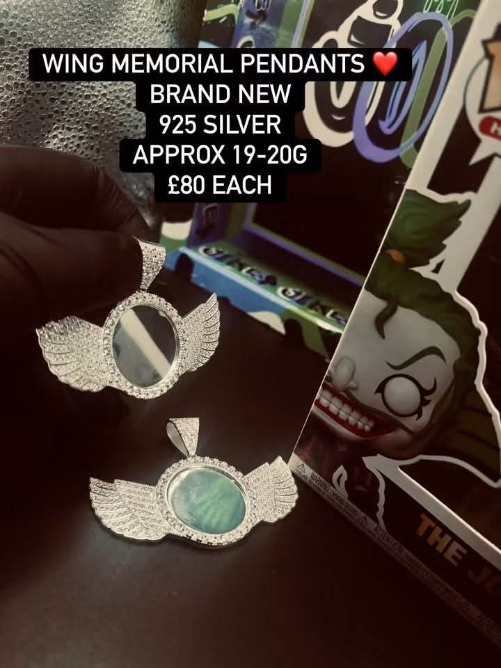 925 silver wings pendant