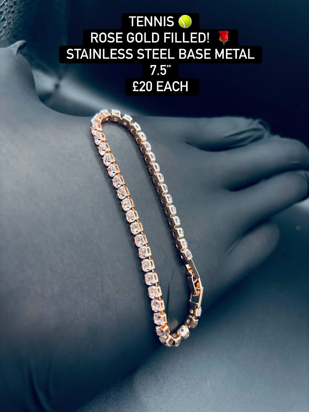 Rose gold filled tennis bracelets