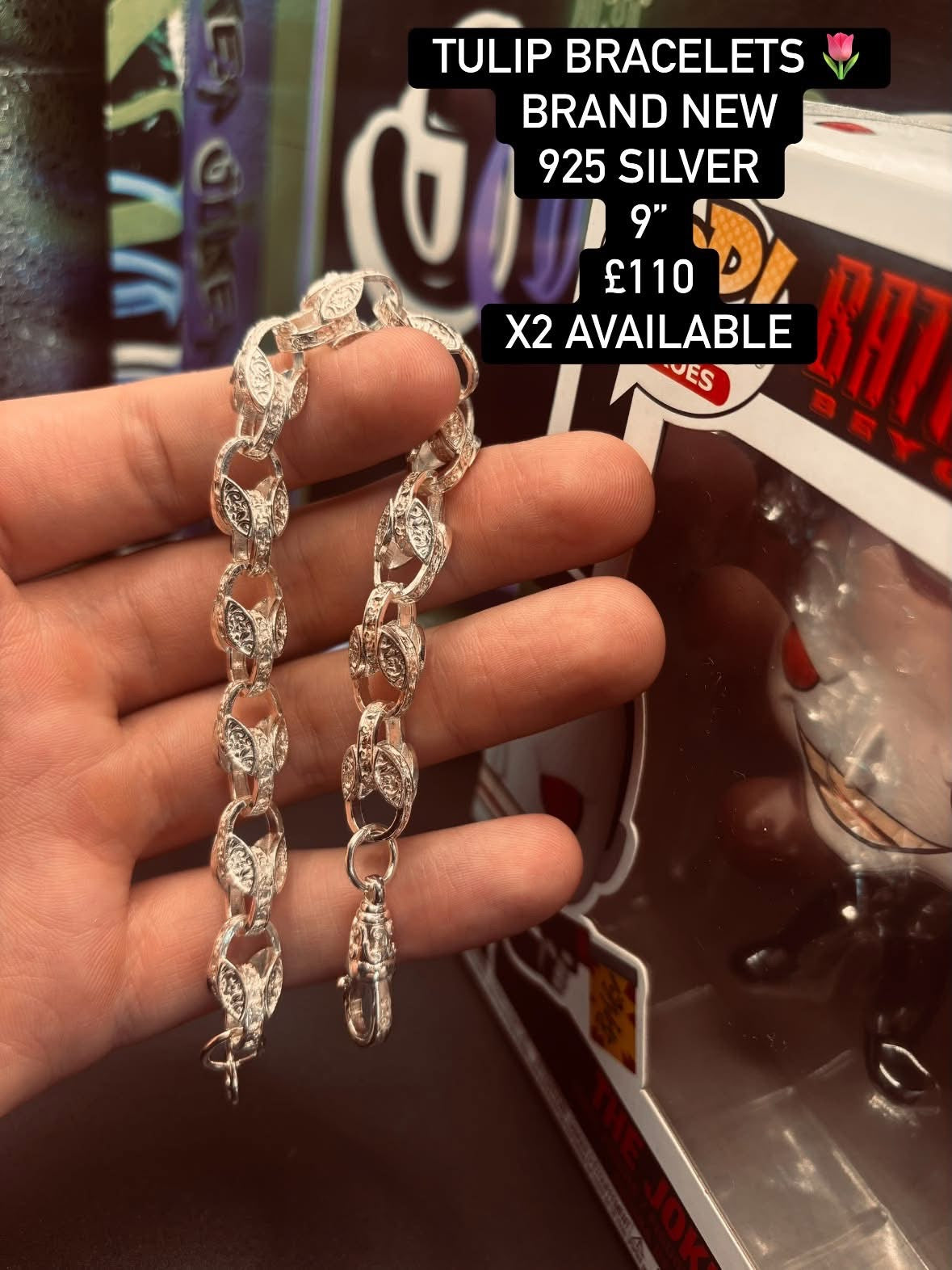 Silver tulip bracelets