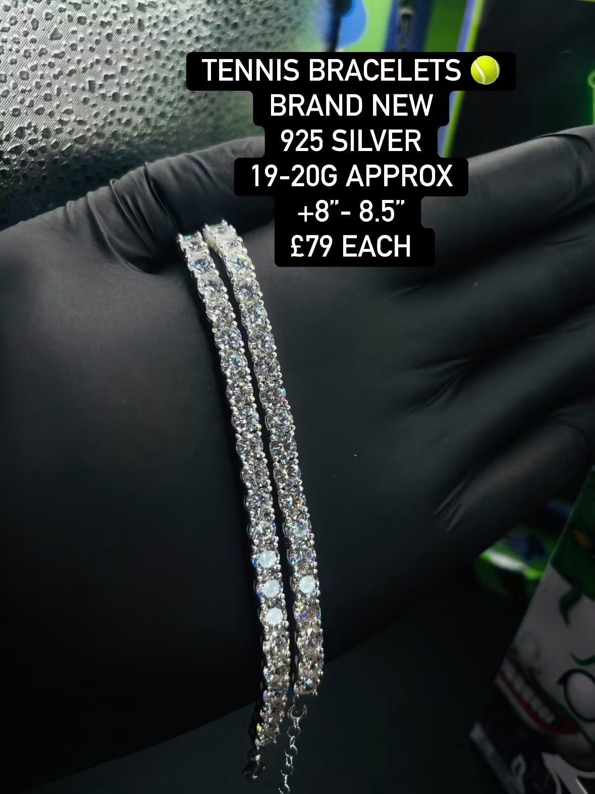 925 silver tennis bracelets 8 to 8.5”