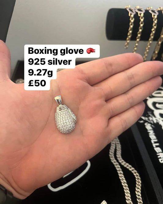 Silver boxing glove