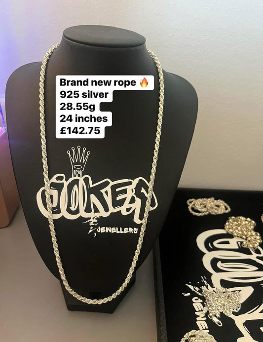 Silver rope chain