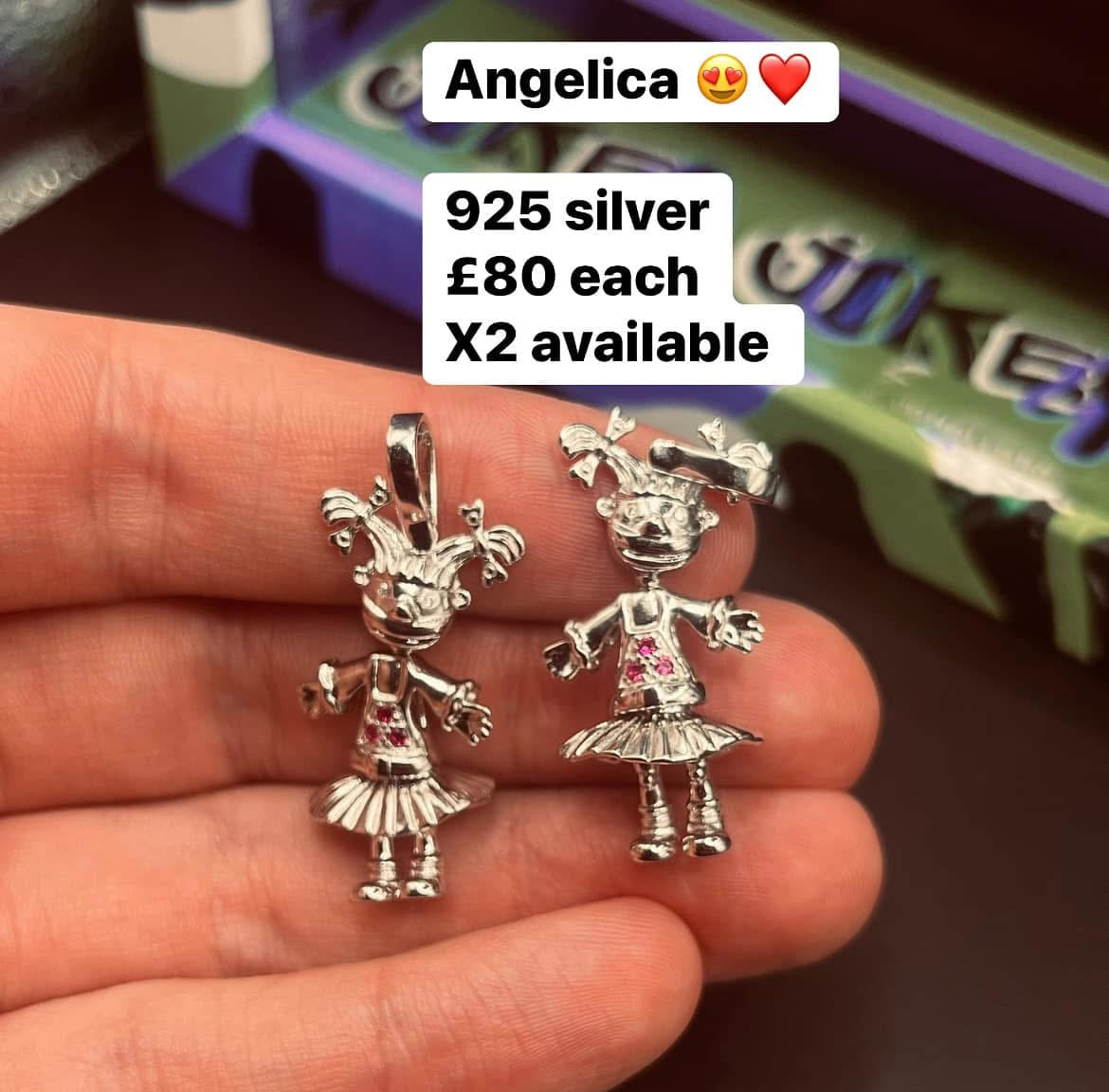 Brand new silver Angelica pendants